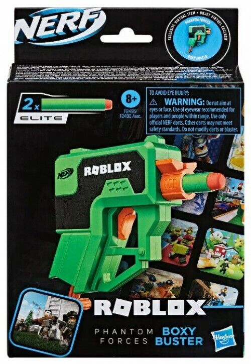 NERF Roblox Phantom Forces: Boxy Buster Dart Blaster, Removable