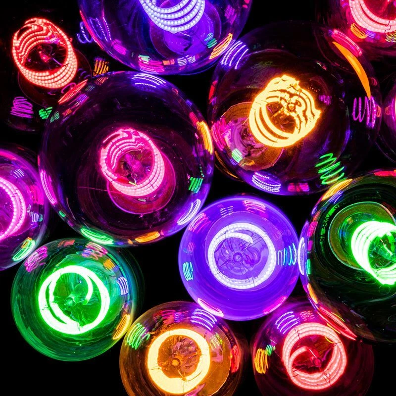 Prolite 4W LED ST64 Spiral Funky Filament Lamp ES, Yellow - Image 4 of 4