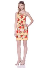findersKEEPERS Women's Arcadia Sleeveless Fitted Square Neck Floral Mini Dress 