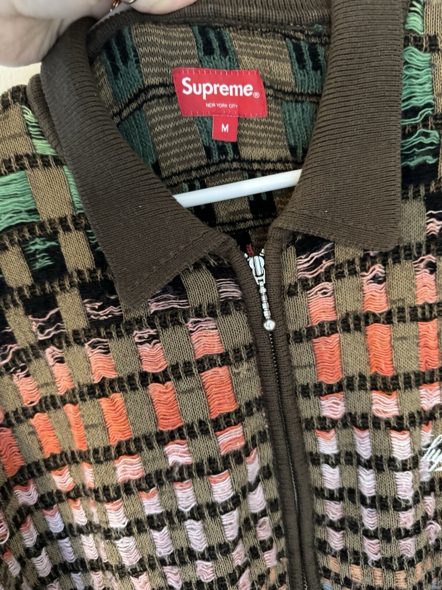 Supreme Gradient Grid Zip Up Polo | eBay Supreme Gradient Grid Zip Up Polo | eBay