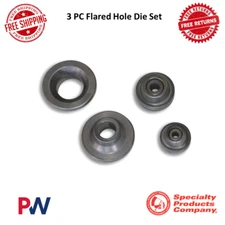 SPC Performance 3 PC Natural Tool Light Racing Steel Flared Hole Die Set #15815