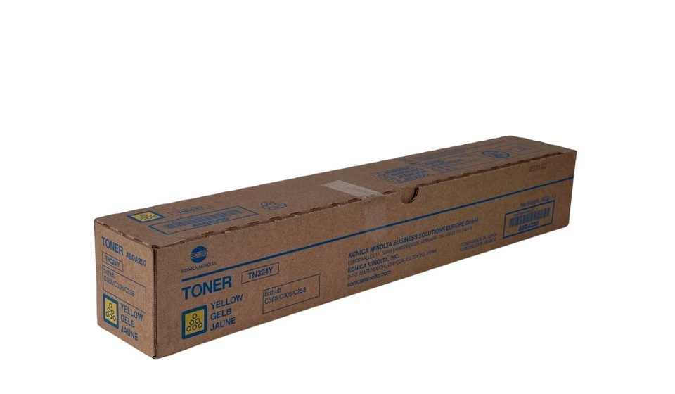 Konica Minolta TN-324 A8DA250 Cartouche de toner Jaune authentique original B - Photo 1/1