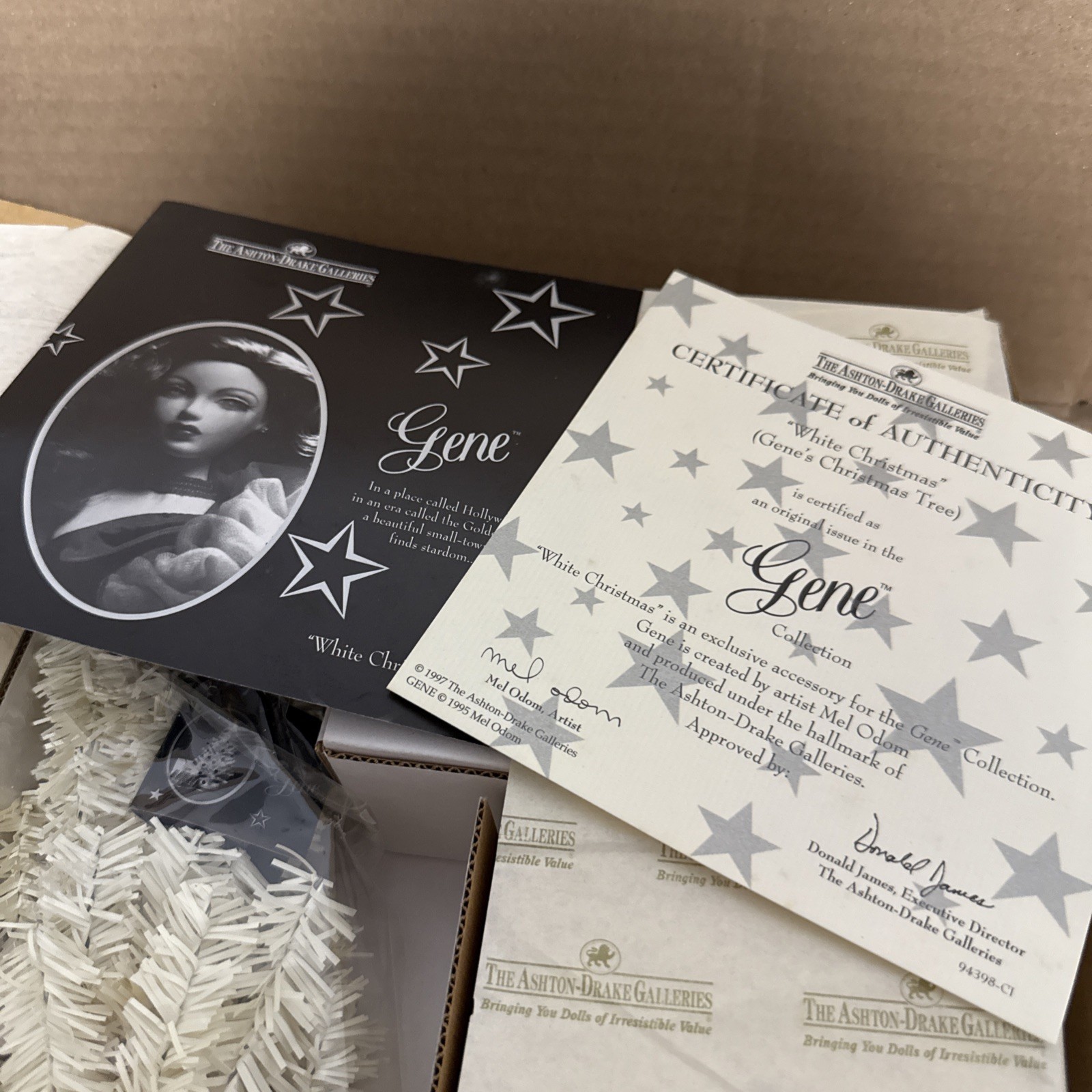 ASHTON DRAKE GENE MARSHALL White Christmas Tree Mel Odom Open Box Brand New