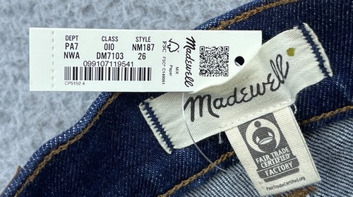 Madewell Jeans Womens 26x30 ’90s Straight Leg Dark Wash High Rise Magic Pockets - Picture 6 of 13