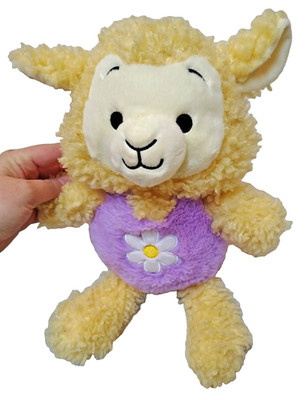Applause Lamb Sheep Plush Yellow Purple Flower Stuffed Animal Easter Spring 10 