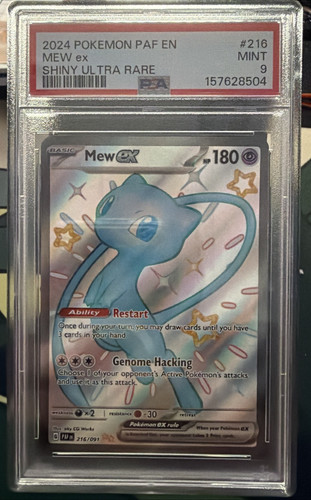 2024 POKEMON PAF EN-PALDEAN FATES SHINY ULTRA RARE #216 MEW EX PSA 9