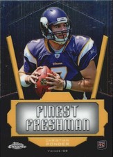 2011 Topps Chrome Finest Freshman #FFCP Christian Ponder RC Rookie CArd. rookie card picture