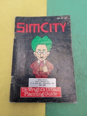 SNES 1989 SimCity Super Nintendo Dr. Wrights Urban Planning Guide Manual Booklet