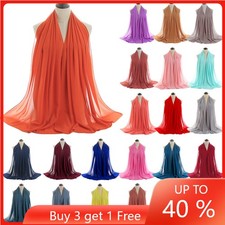 Fashion Women Chiffon Pearl Scarf Muslim Hijab Shawl Long Scarves Stoles Wraps