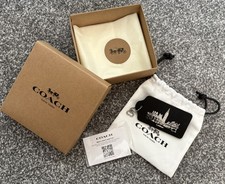 Coach schwarzer Hangtag, Skyline geprägt London holografisch. Sammlerstück. Boxed 