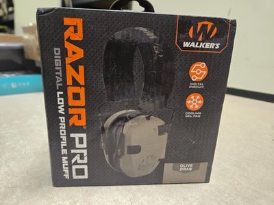 Walker's Game Ear Razor Pro Digital Low Profile Muff -Olive Green Sealed!