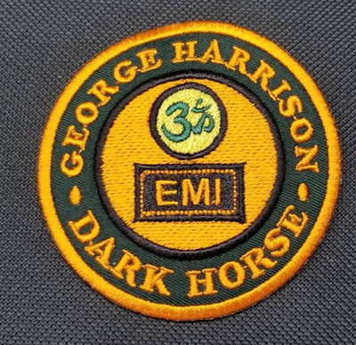 George Harrison Dark Horse Embroidered Patch New Size Color approx  3'' round