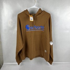 Carhartt Hoodie Sweatshirt Womens XL Brown Loose Fit Tencel Fiber