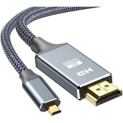 Micro HDMI Kabel 1m Highspeed 4K UltraHD 3D Full HD HDR für HDMI Standard 2.0a/b