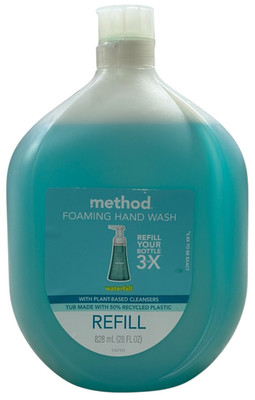 Method Foaming Hand Soap, Refill, Waterfall, 28 Ounce, 1 Pack