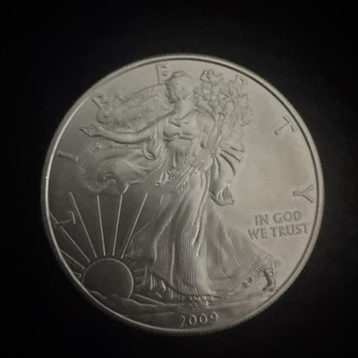 #ad 1 2009 American Silver Eagle 1 oz .999 Brilliant Uncirculated. In Capsule $109.00