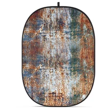 Glow CBA-WR0004 5x6.5' Fabric Collapsible Backdrop, Rusty Wall