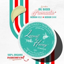 100% Organic Pomade for Men -Medium Hold And Shine -Natural Hair Styling Wax Men