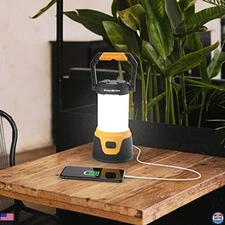 EverBrite 1000 Lumens Rechargeable LED Camping Lantern, 5 Modes, Power Bank,