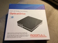 RooFull Super Slim Pop Up External Optical Drive CD/DVD RW