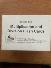 Christian Light Education Multiplication And Division Flash Cards
