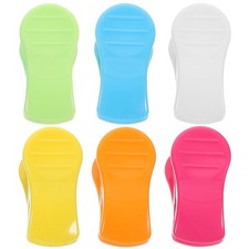  6 Pcs Clothespin Small Clamps Fixing Clip Rainbow Bag Clips Kitchen for Bags