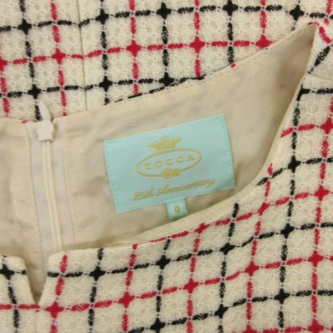 OFF WHITE TOCCA One Piece Tweed Chuck Ribbon senza maniche lunghezza ginocchio 0 bianco sporco FF us