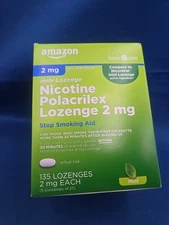 Amazon Basic Care Mini Lozenge Nicotine Polacrilex 2mg 135 Mint Lozenges 07/27