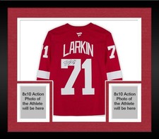 Framed Dylan Larkin Detroit Red Wings Autographed Red Fanatics Premium Jersey
