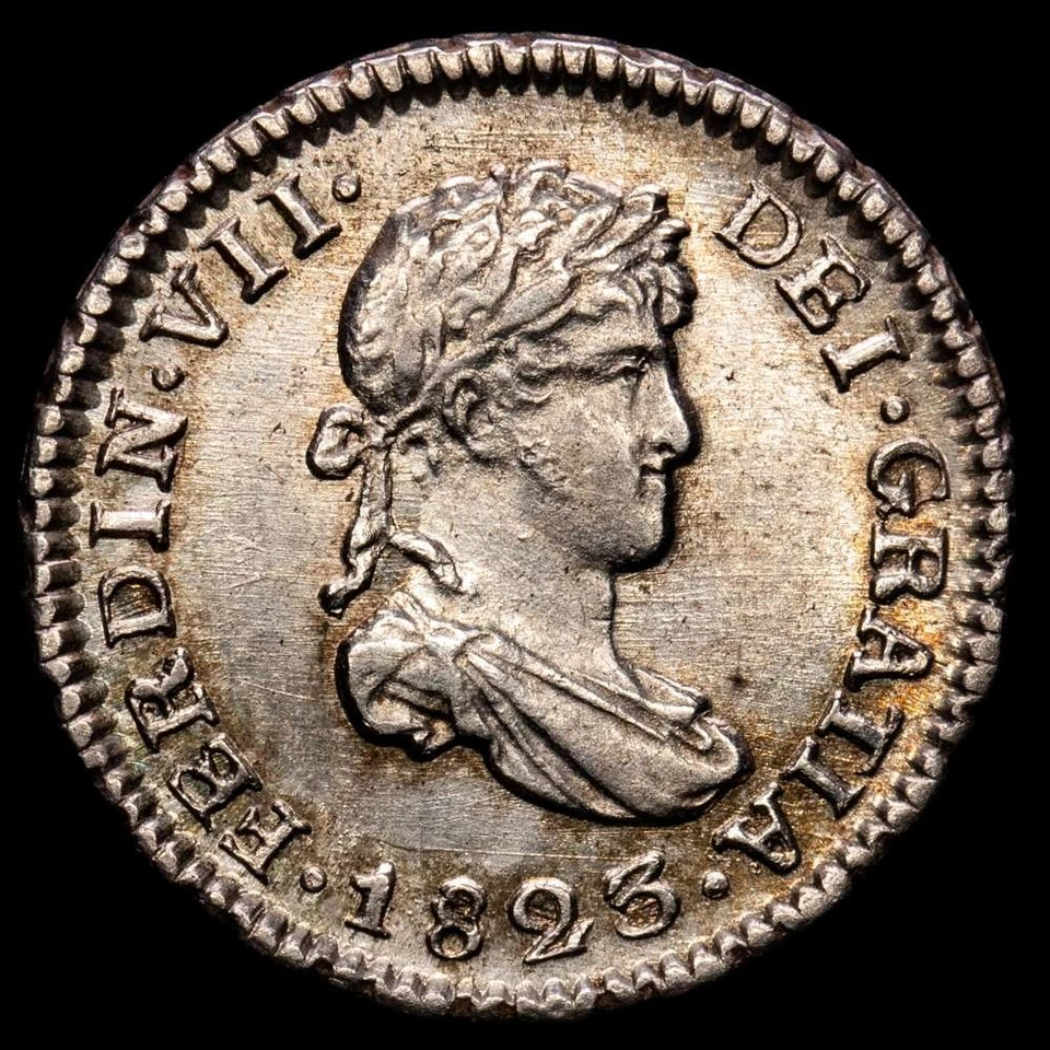 Fernando VII 1/2 Real (1,66g) 1823 Potosí P·J AC-438 EBC Foto 2 de 3