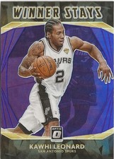 2020-21 Panini Donruss Optic Kawhi Leonard Purple Prizm Winner Stays SP Clippers