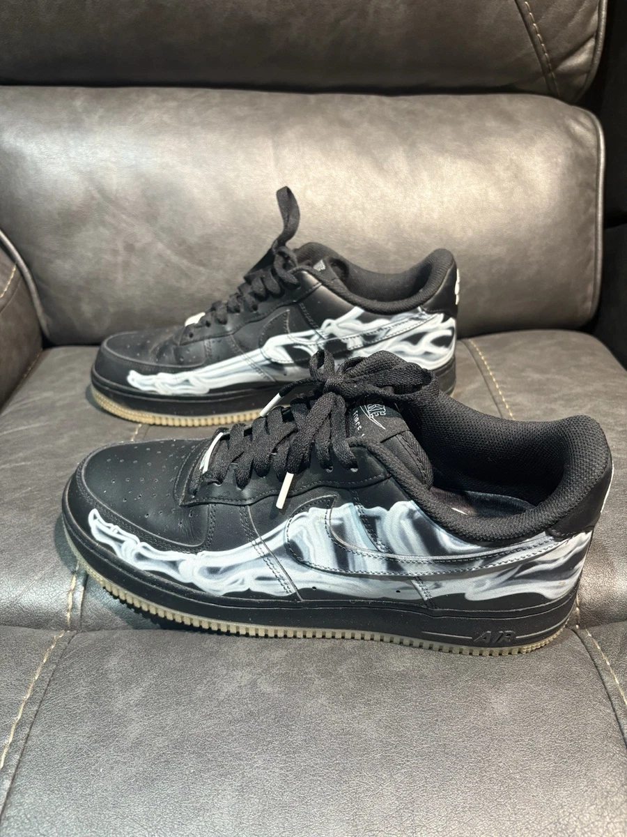 Nike Air Force 1 '07 QS Black Skeleton | eBay