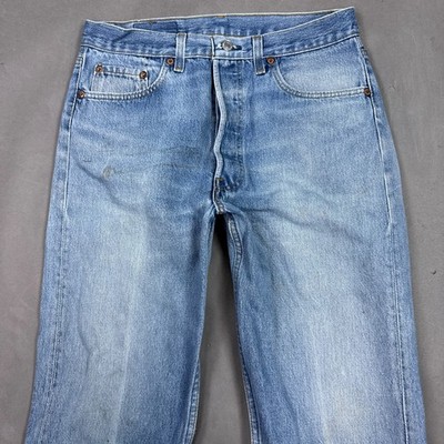 Vintage Levis 501 Jeans Mens 33x34 Blue 90s Made USA Faded