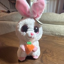 Ty Beanie Boos Brunch Bunny Plush with Carrot Toy for Ages 3 and Up