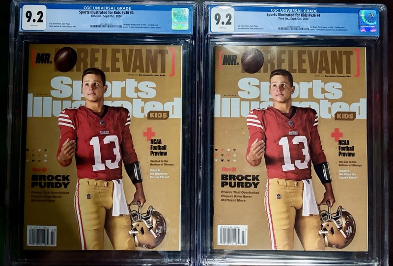 2-Brock Purdy Sports Illustrated First Cover Newsstand CGC 9.2 Not PSA Rookie