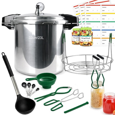 #ad #ad 24 Quart Pressure Canner with Gauge amp; 9 Piece Canning Supplies Starter Kit – ... $237.89
