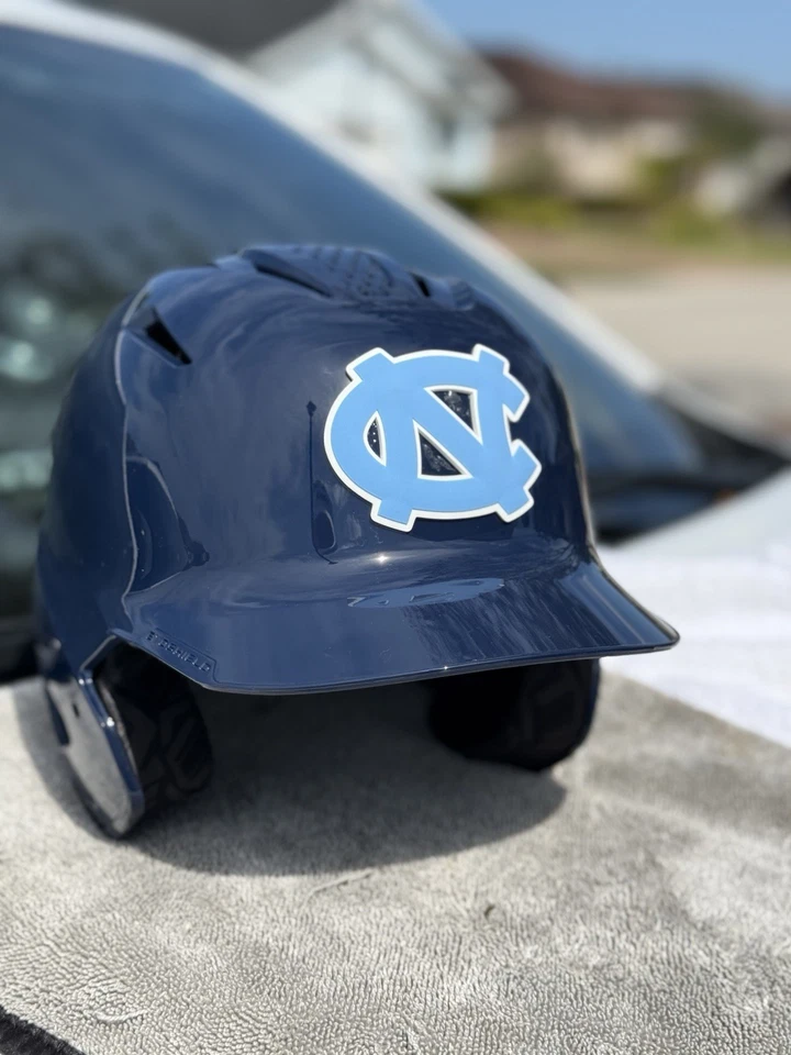 UNC NORTH CAROLINA TARHEELS CUSTOM EVOSHIELD BASEBALL BATTING HELMET NEW - Image 2 of 4