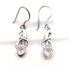 Small Vintage Sterling Silver Earrings Mackintosh Art Nouveau Style Jewellery 