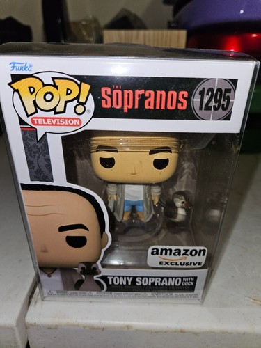 FUNKO POP! TELEVISION #1295 TONY SOPRANO WITH DUCK AMAZON EXCLUSIVE W/ PROTECTOR