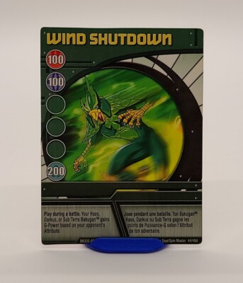 Bakugan Battle Brawlers - Wind Shutdown - Ability Card 44/48d