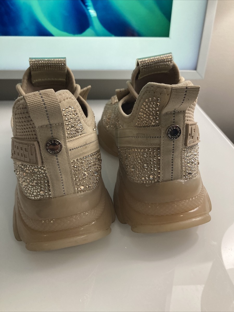 Steve Madden Blush Maxima Sneakers Glitter Rhinestones/SM49498654  