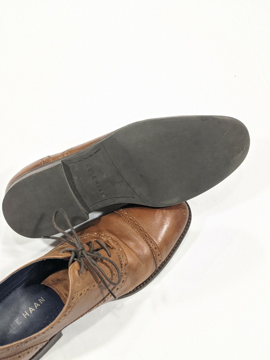 Cole Haan Mens Wayne Brown Leather Cap Toe Oxford Lace Up Shoes Size 13M C30689 Cole Haan Men Wayne Brown Leather Cap Toe Oxford Lace Up  main image 4