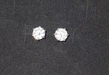 Unwatned gift Solitaire Moissanite silver  earings.
