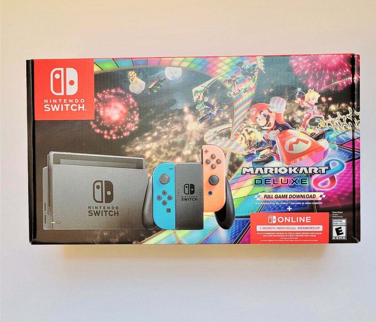 Nintendo Switch Mario Kart 8 Deluxe Bundle (Full Game Download + 3