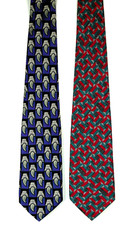 Lot of 2 Robert Talbot Nordstrom Purple Red Silk Geometric Neckties Made in USA