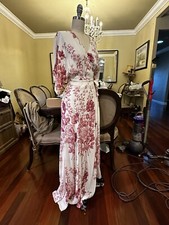 Reformation Size XS • Short Sleeve Wrap Maxi Winslow Dress Rose Floral