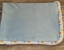 Le Bebe Baby Blanket Dinosaurs Blue White Green Orange Security Lovey 30x40  