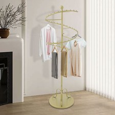 Spiral Rotating Clothing Rack Heavy Duty Garment Rack Sturdy Freestanding Hanger