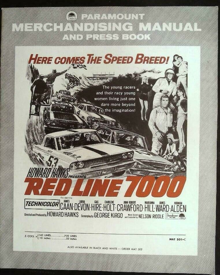 Red Line Manufacturer regenerated product 7000 Los Angeles Mall Pressbook 1965 Laura Devon Caan James