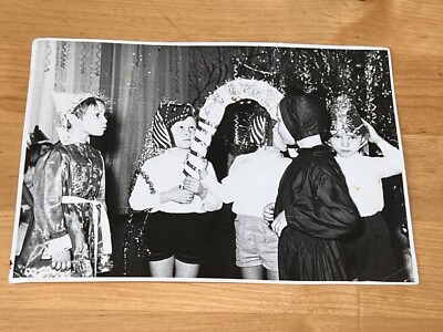 1960s New Year Carnival costume Kindergarten Vintage photo Soviet photo